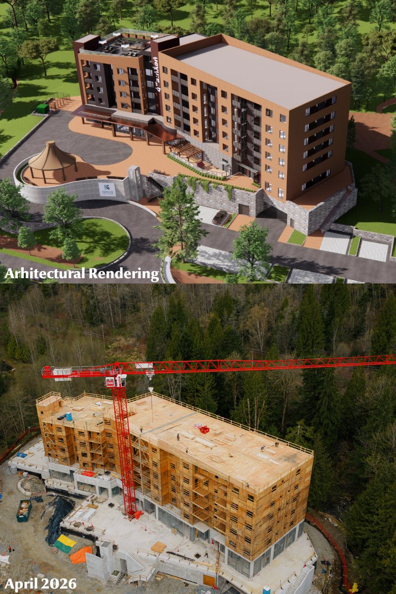 top level drone picture of kwantle housing in mission 